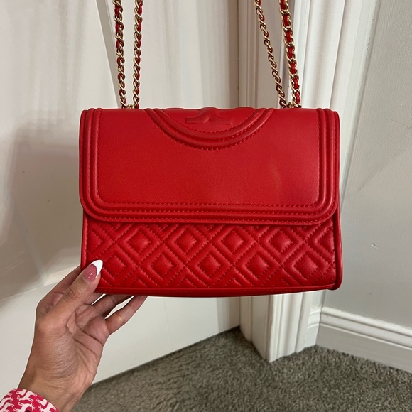 Tory Burch Handbags - Tory Burch Elegant Red Quilted Crossbody